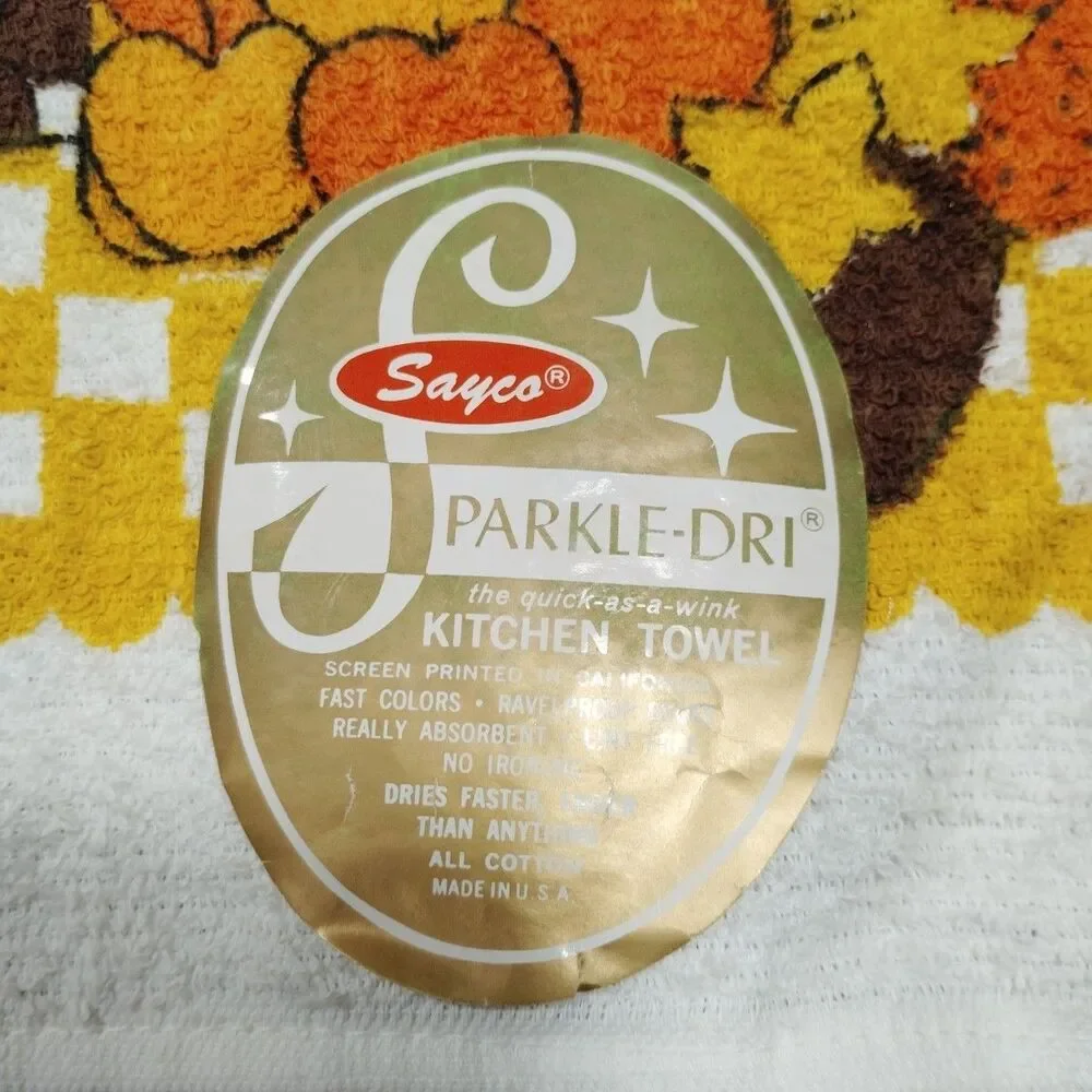 Vintage Towels & Wash Cloth Kitchen Hand Towels Cotton Made USA Home Sweet NEW
